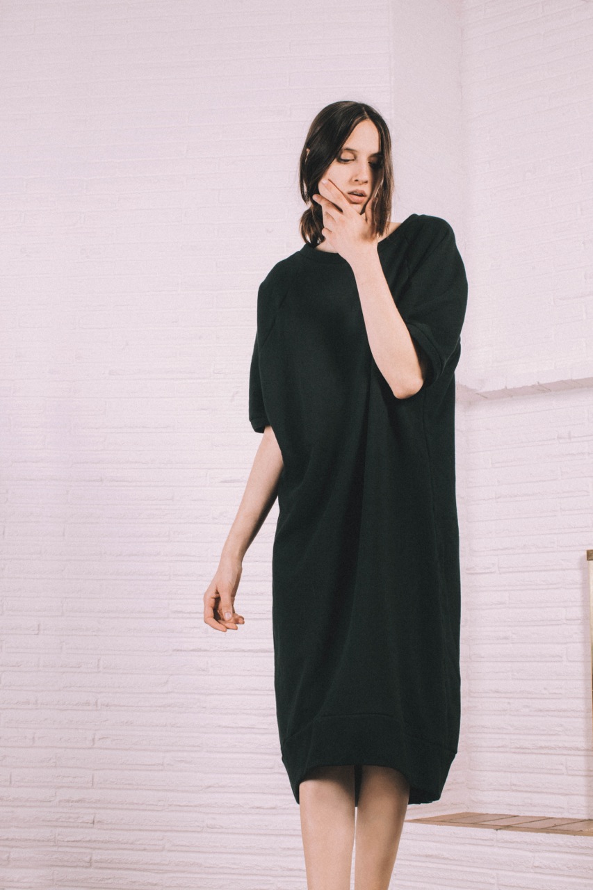 open lace back dress Marcella Women's Tompkins Sweatshirt Dress - Black