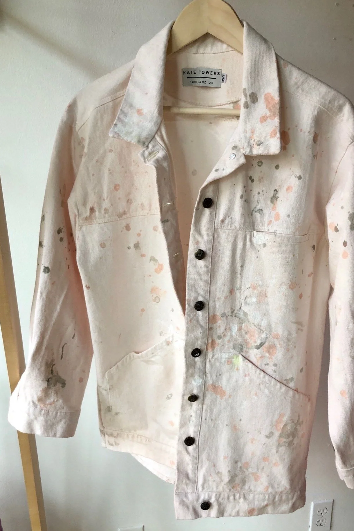 cream oversized denim jacket