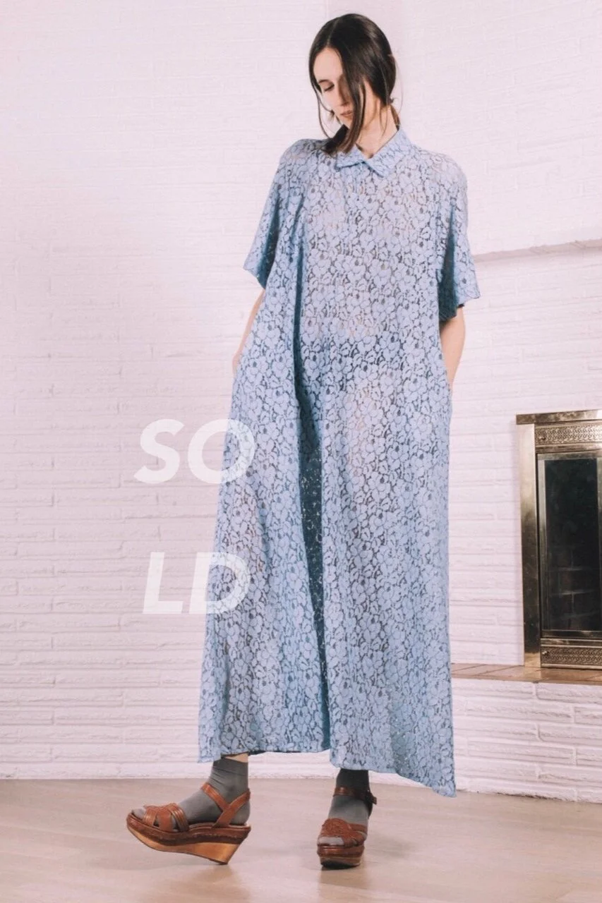 lace collar dress / baby blue | Kate Towers lace collar dress / baby blue | Kate Towers