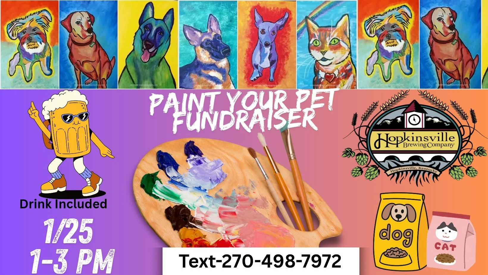 Paint Your Pet Fundraiser for Christian County Animal Shelter