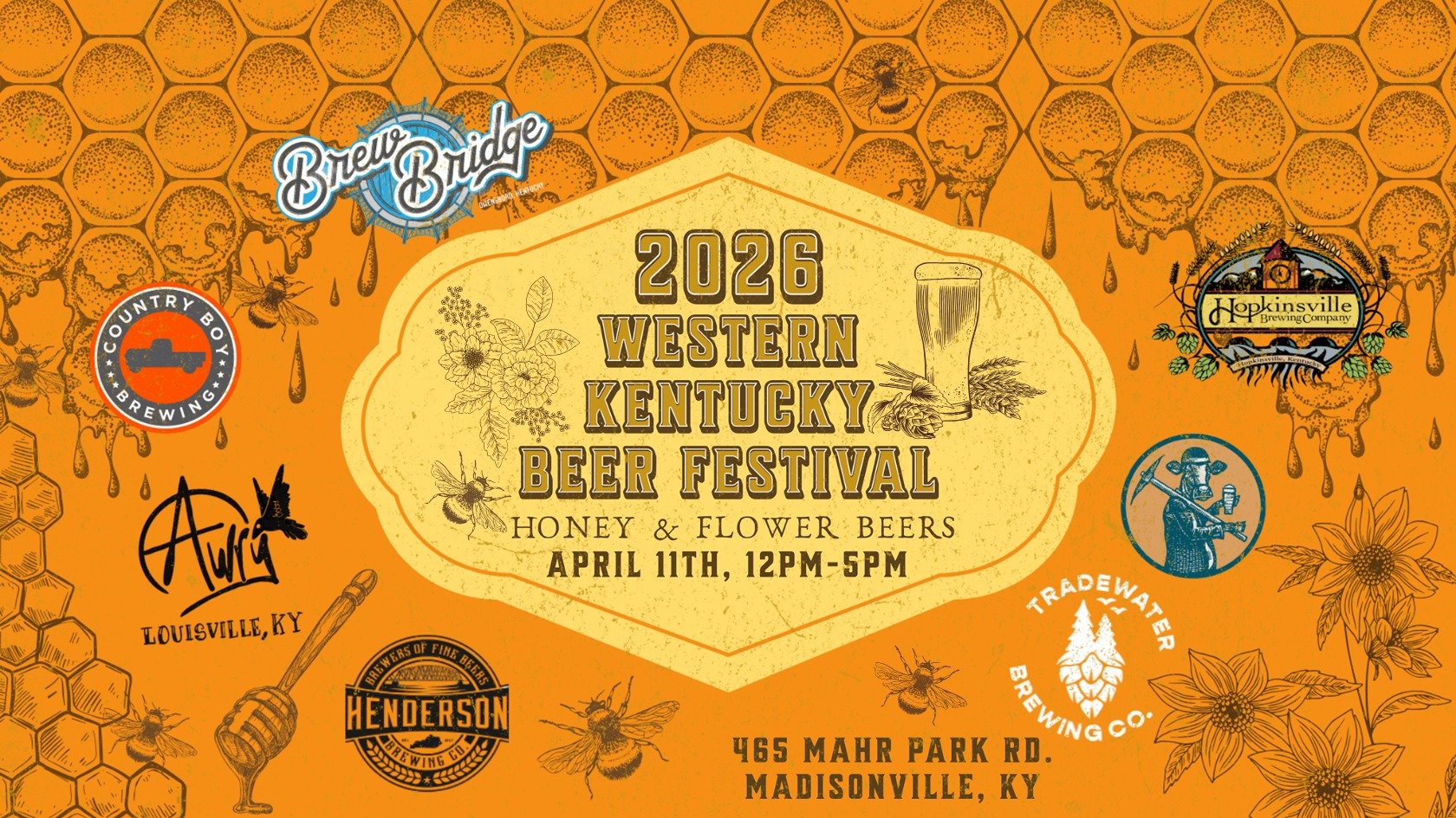 2026 Western Kentucky Beer Festival; Honey & Flower Theme for 2026