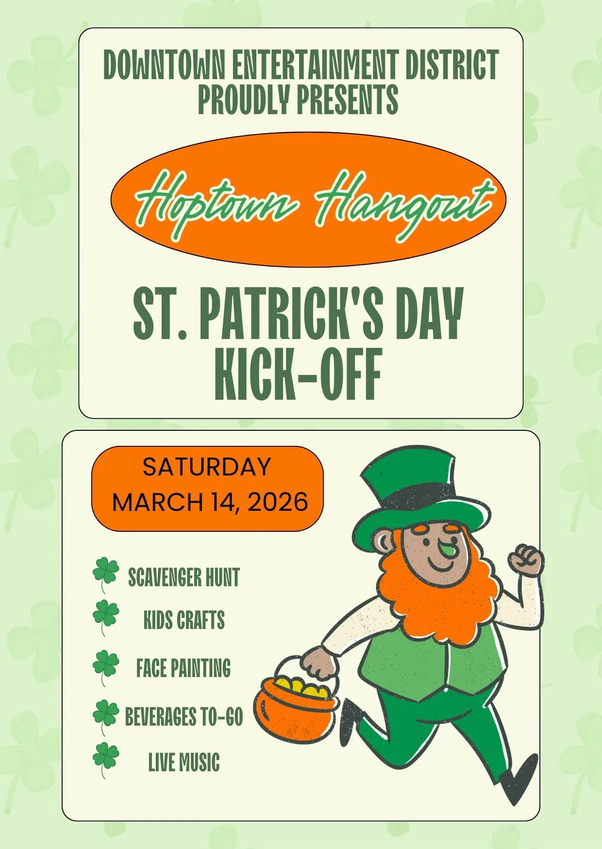 Hoptown Hangout St. Patrick's Day Kickoff
