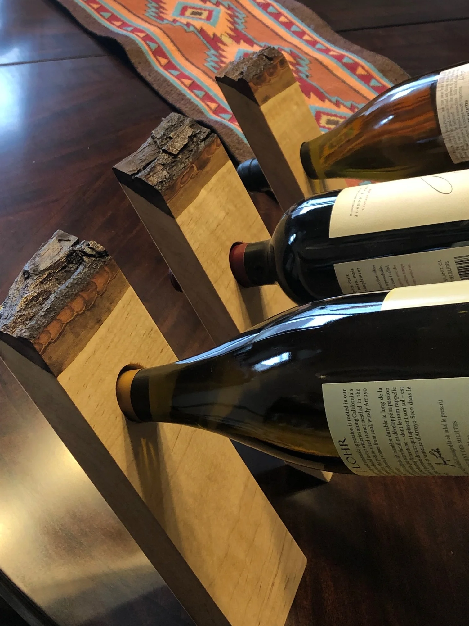 Maple Live Edge Wine Holders $30.00 each