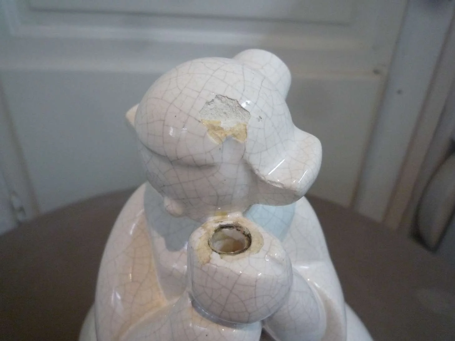 Restauration Lampe Bécassine signée Robj