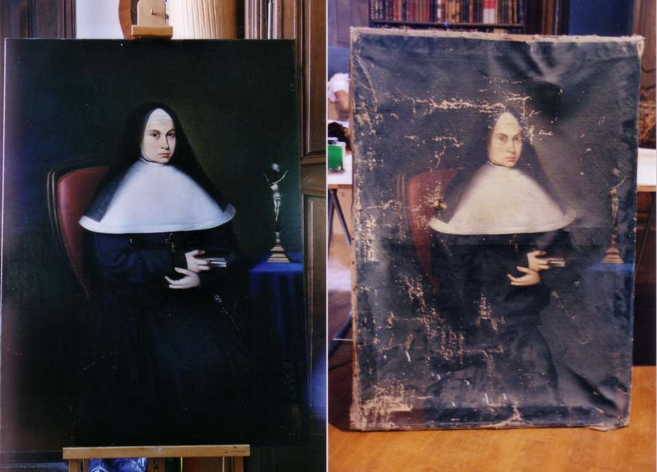 Restauration fondamentale d'un tableau religieux par F. Cagninacci