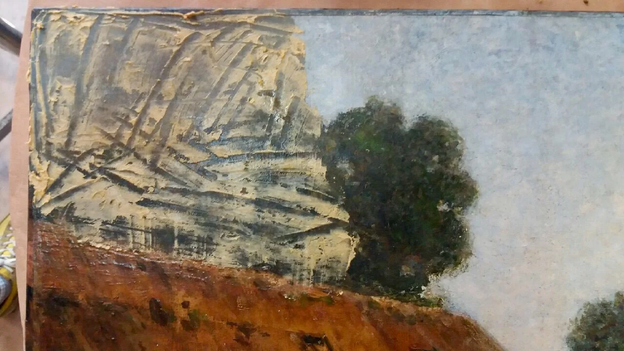 Peinture sur toile fin XIXe siècle : la bassecour