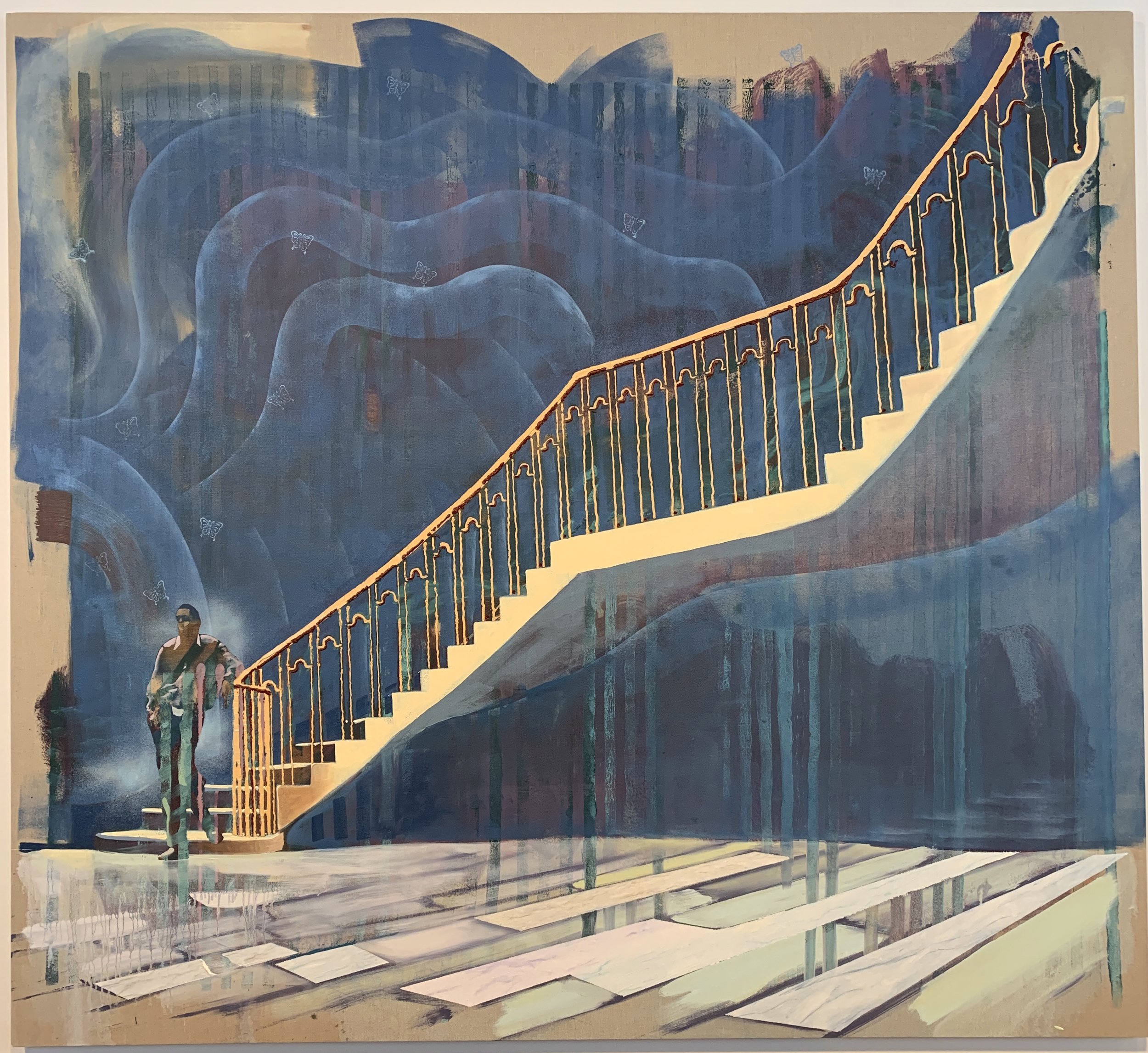  Grander Staircase  2020, oil on linen  60” x 66” 