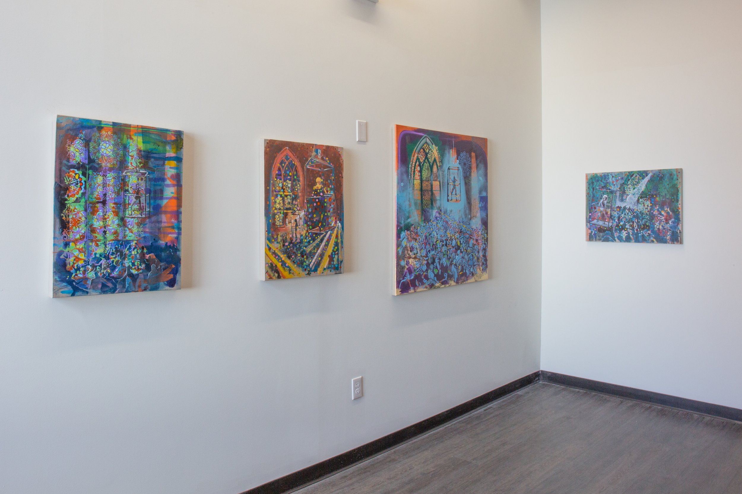  Big Paintings / Limelight Paintings  Installation view  Nearby Gallery, Newton, MA  April 2 - May 4. 2022   