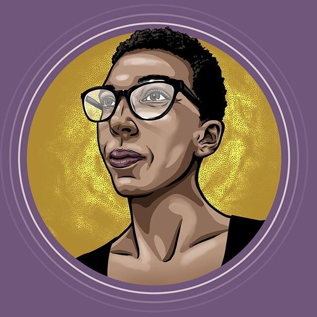 New portrait illustration done of @tatjanarebelle for her interview on the @wqrtfm show that @oreojones hosts on Wednesday nights at 7. Listen up! Doing one of these for each week&rsquo;s guest, so many more to come!
.
.
.
#portraitillustration #ipad