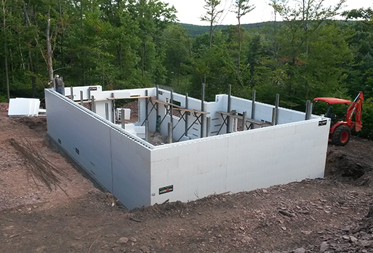 ICF (Insulated Concrete Form) construction technology is gaining more and more interest among homeowners due to its structural strength, longevity, energy efficiency, and cost effectiveness. ICF can achieve very long open spans which allows open concept spaces at a scale that would not be possible with regular stick frame construction. It can be used in new construction as well as additions.