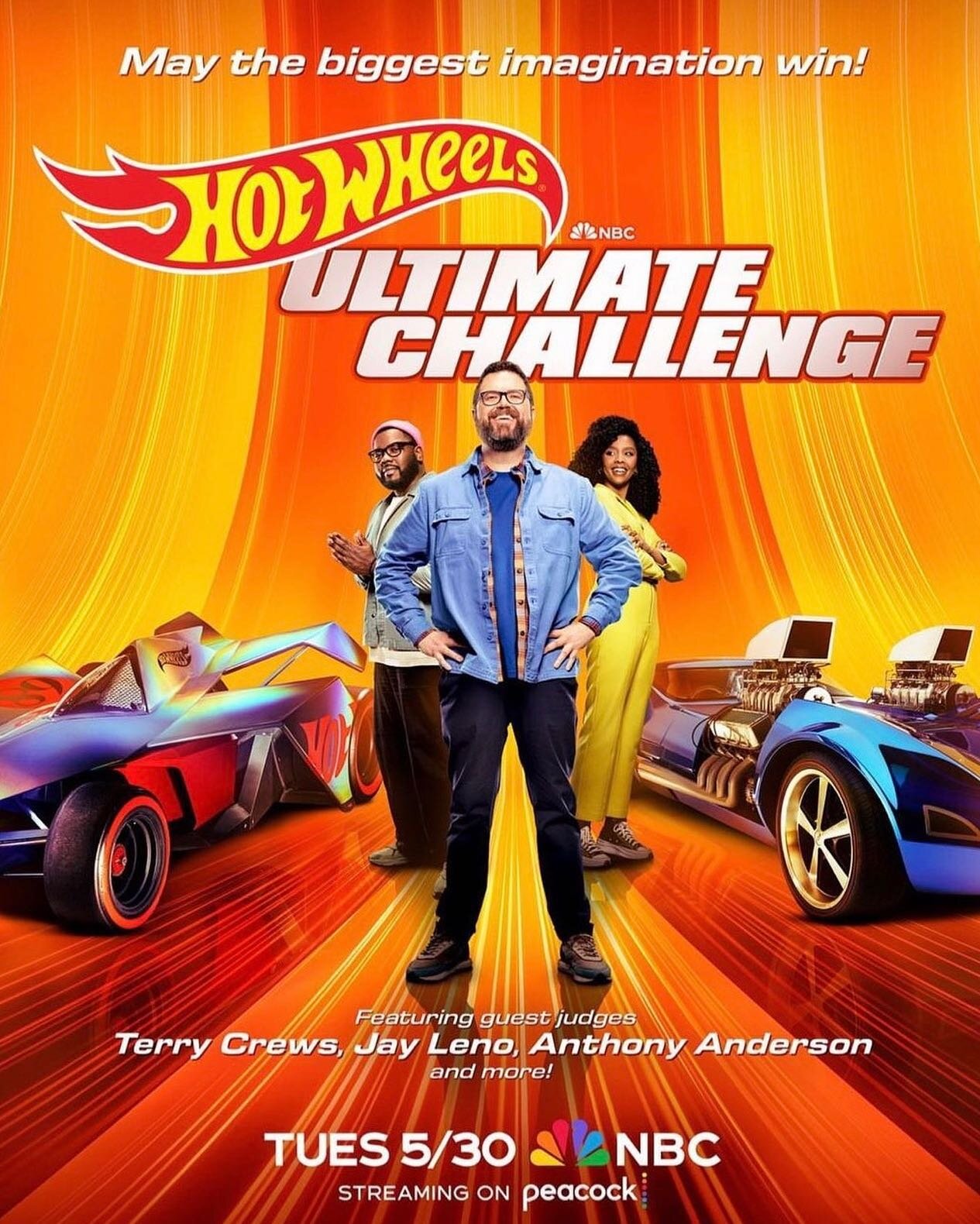 Hot Wheels Ultimate Challenge 
May 30th, after America&rsquo;s Got Talent on @nbc and @peacock 
🔥🛞🚗💨🟧🟧🟧🔥🛞
@stottytv @workerbeetv @rutledgewood @hertlife @delshk @terrycrews @anthonyanderson @jaylenosgarage 

@mandings82 @spacestudiosmcr @wea