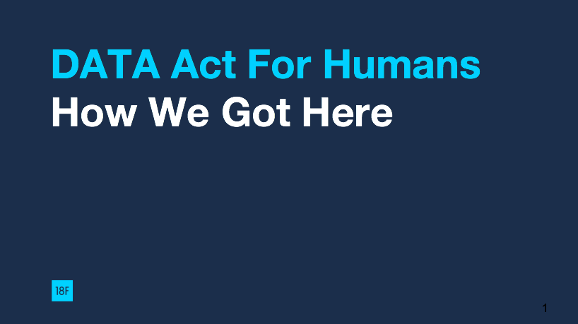 Session II: Why the DATA Act Matters: New Uses for Standardized Spending Information