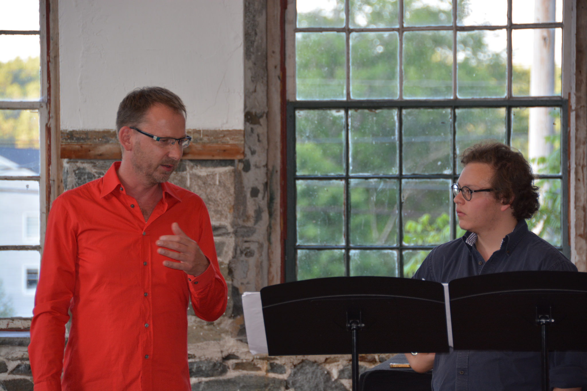 Eureka moments with trumpet soloist and mentor Marco Blaauw. Workshoping Karlheinz Stockhausen's ARIES. Chosen Vale 2015