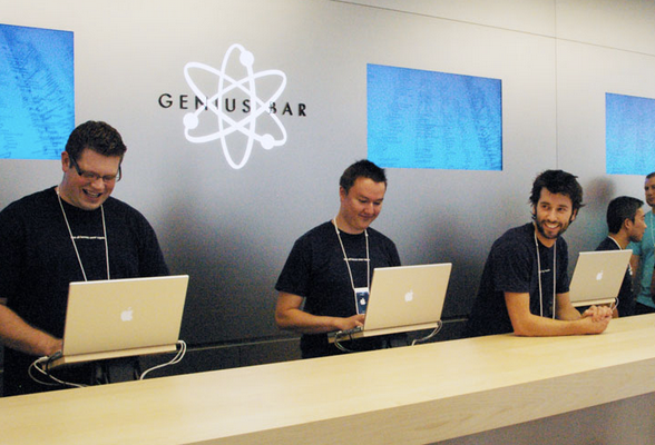 If Apple wanted to be "average" and be understood by the "average" client, they could have named the "Genius Bar" their Customer Service desk!