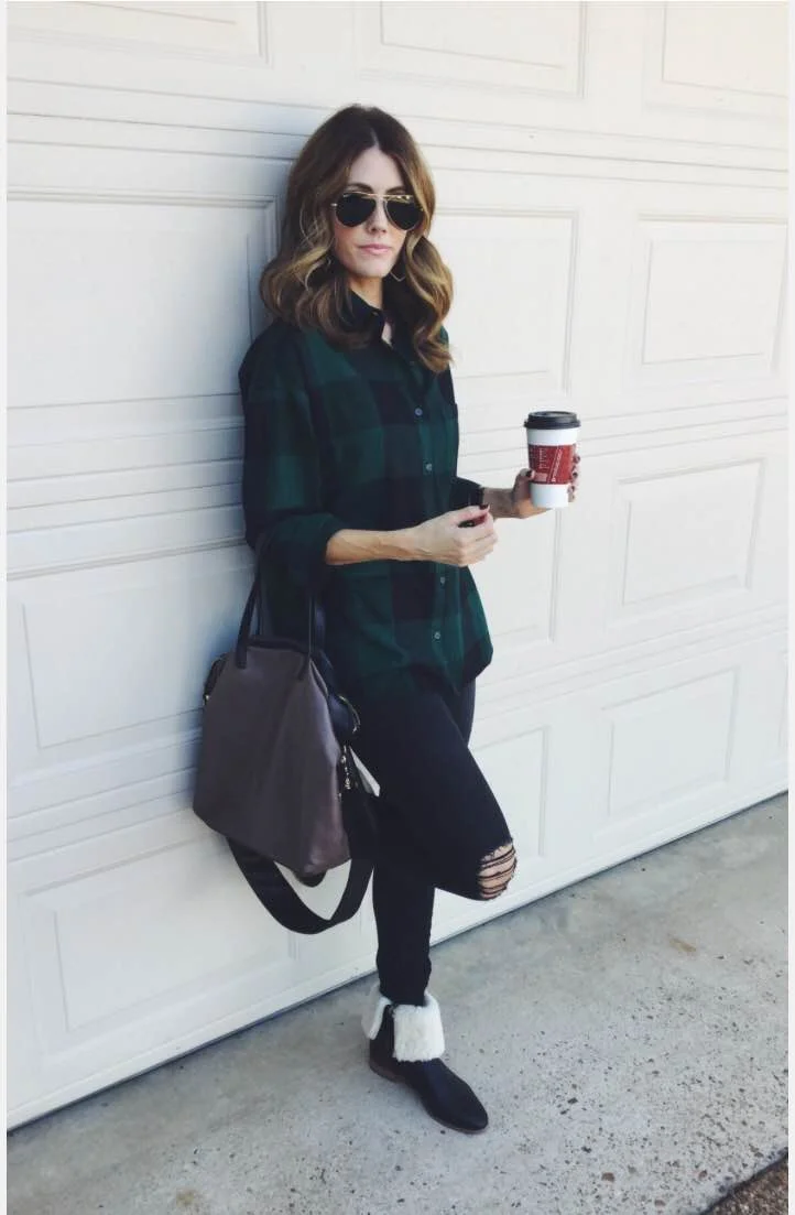 Everyday Casual! "Boyfriend" plaid is SO comfortable for everyday "running around!"