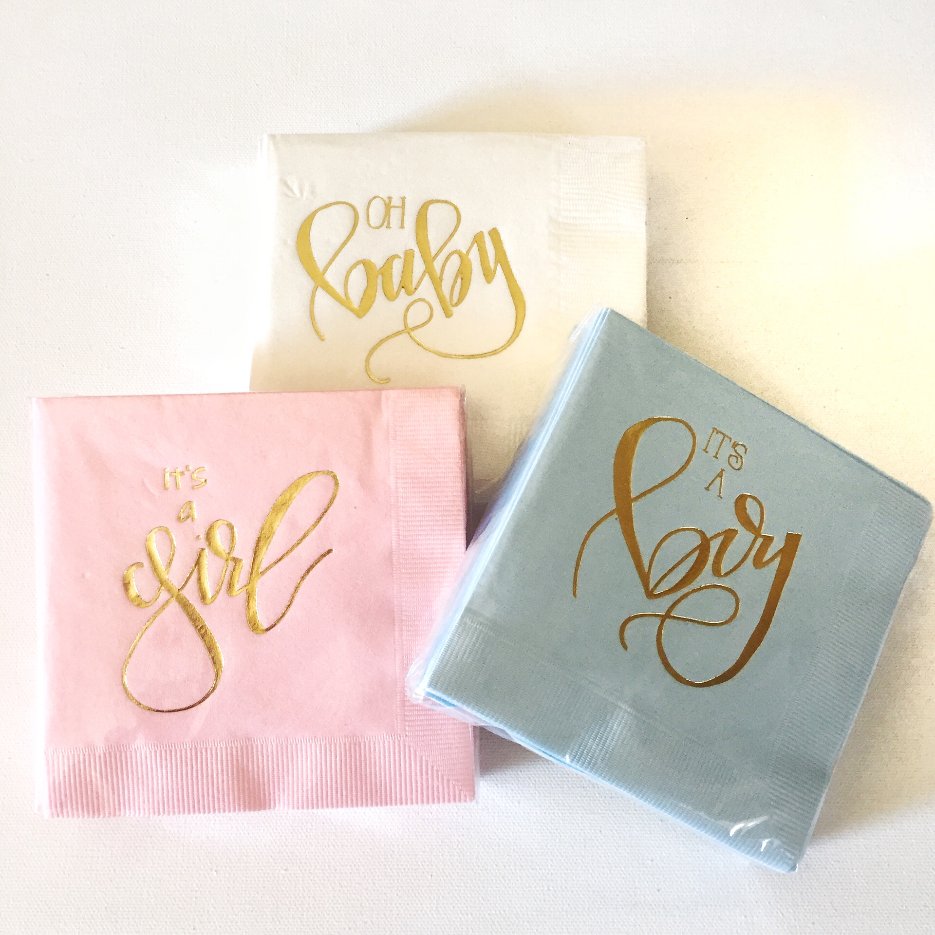 Gold foil is never a bad idea! And when it's hand lettered on a napkin, you're sure to be the hostess with the mostess!