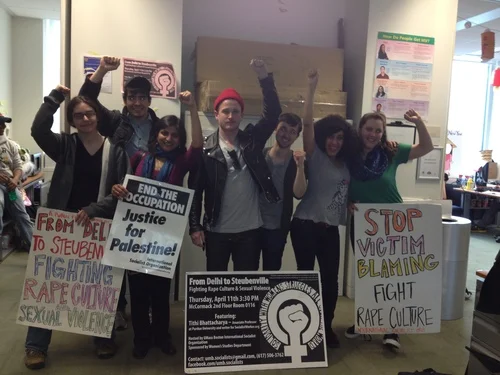 Speaking at the University of Massachusetts on Rape Culture, 2013.
