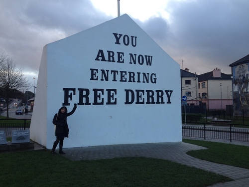   At the Free Derry Corner in Derry, Northern Ireland, 2014.  