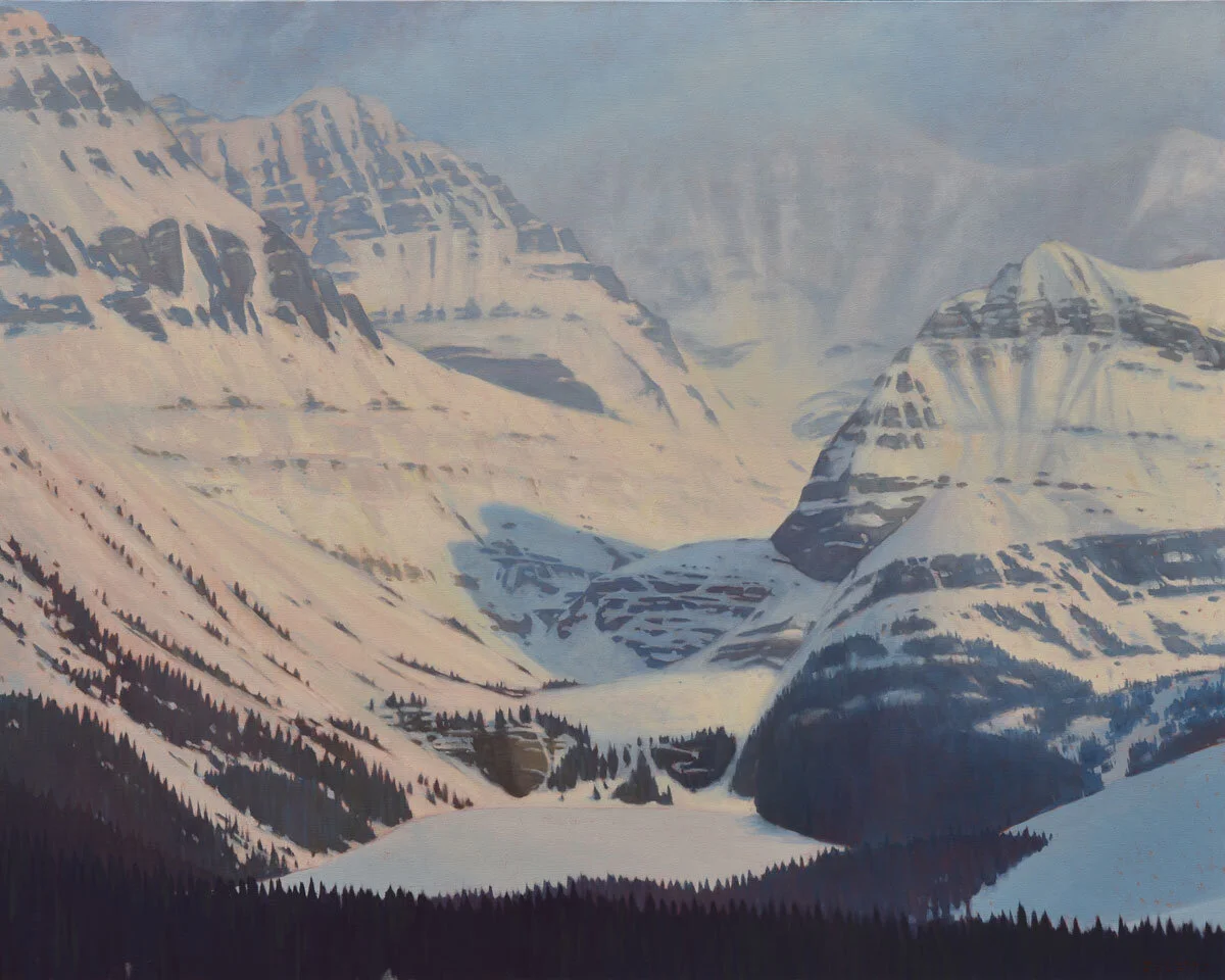 Winter Lake O'Hara from Odaray