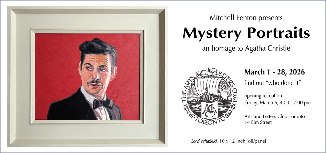 Invitation to an exhibition of paintings by Mitchell Fenton at the Arts and Letters Club Toronto for