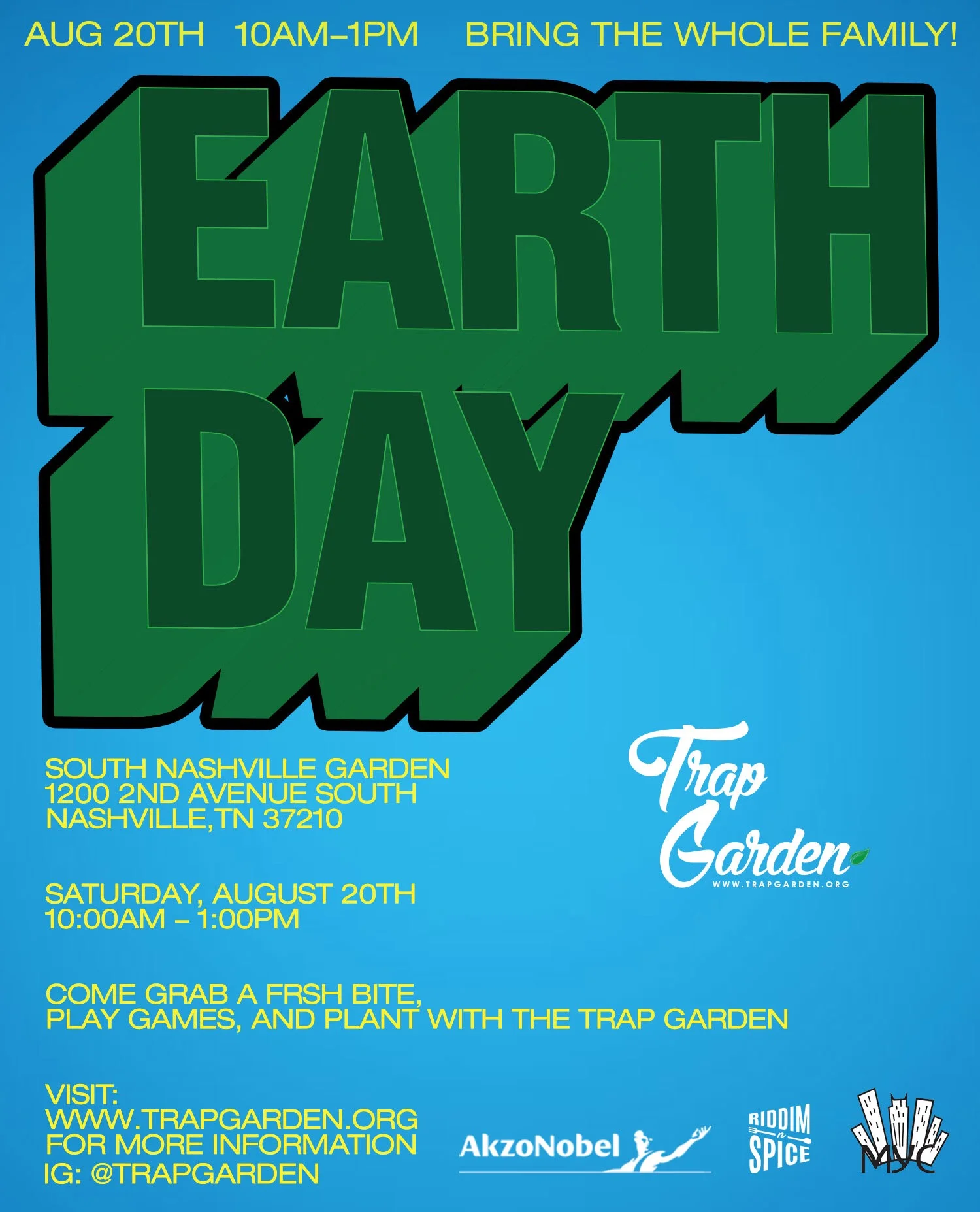 Trap Garden Earth Day Event