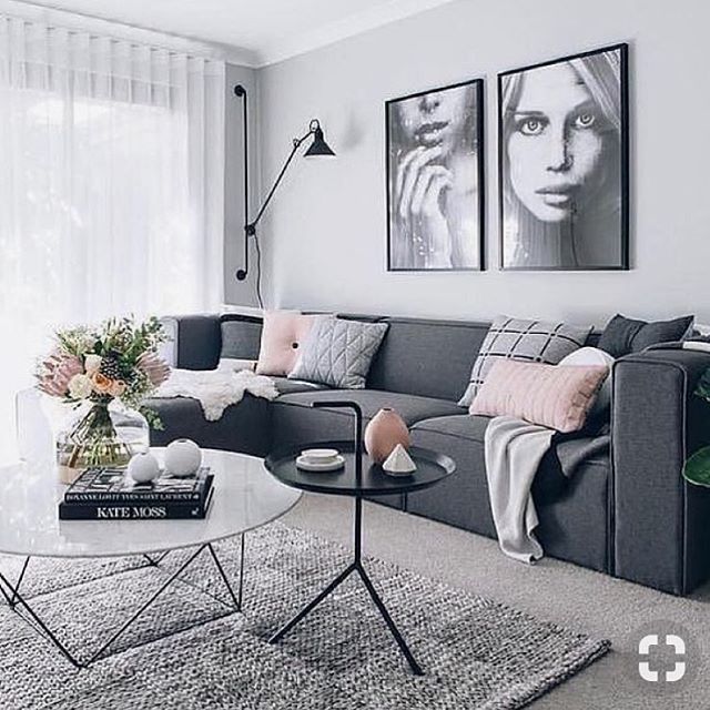 We&rsquo;re loving this grey and touches of soft pink living room by @nordikspace. Get this carpet look for just $2.99 sq ft (including carpet, pad and labor). Give us a call today to get a FREE quote &mdash;&mdash;&gt; 📞 801-563-8226