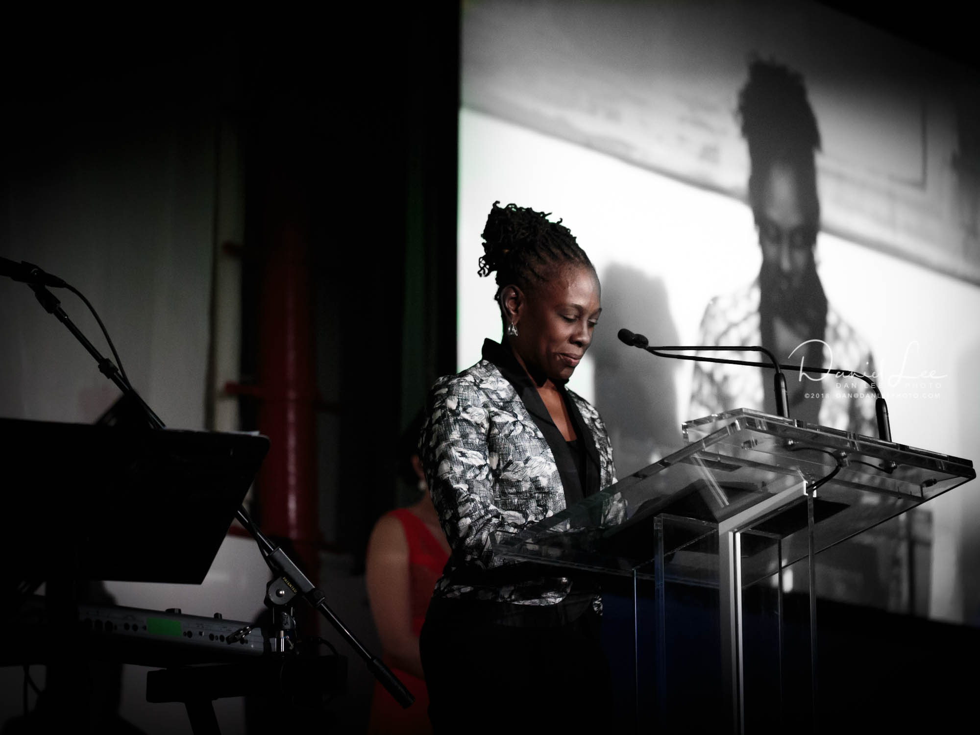  Chirlane McCray leads attendees of Korean Community Services of Metropolitan New York, Inc. (KCS)'s 42nd Anniversary Gala through a moment of silence for victims of the Paris attacks on November 13, 2015. Photo by Daniel Lee. 