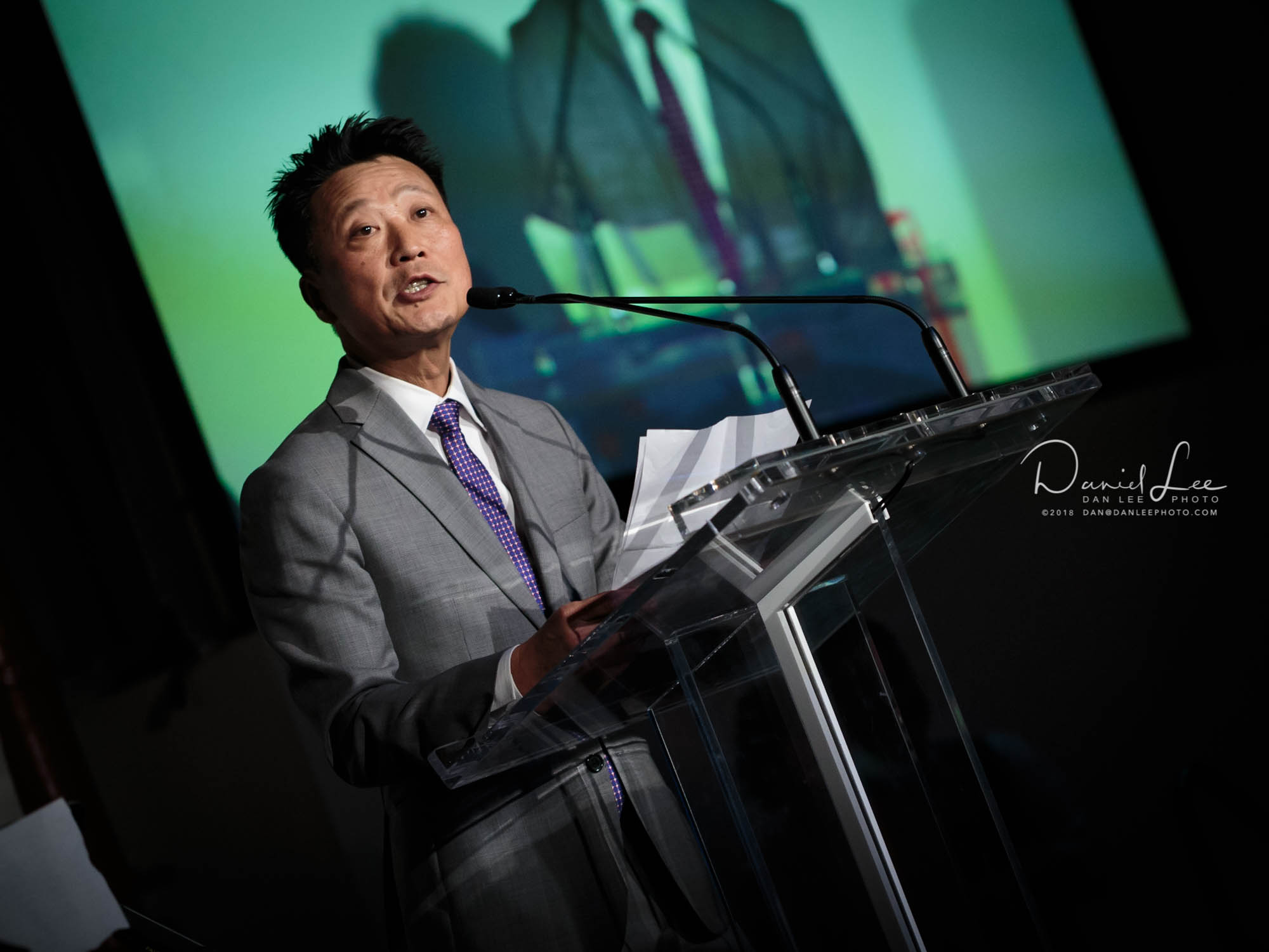  A speaker at KCSNY's annual fundraising gala. Photo by Daniel Lee. 