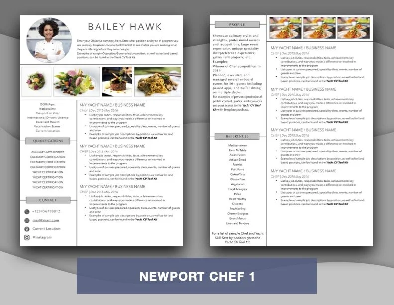 NEWPORT CHEF 1 — SUPER YACHT RESUME newport-chef-1-super-yacht-resume