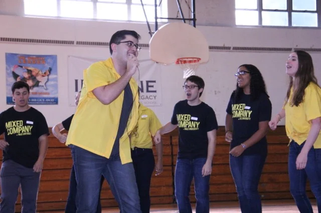 Performing at Greenwich Catholic School