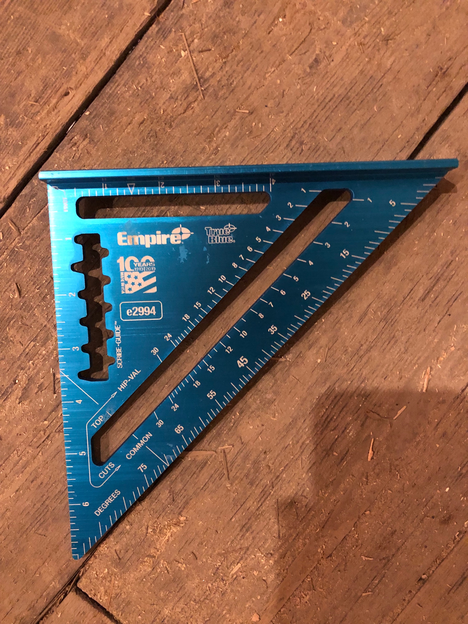 Maddeningly called a “speed square”, this Triangle is essential. I don’t yet have the speedy finesse with it that other carpenters do, but I get pumped every time I get to use it.