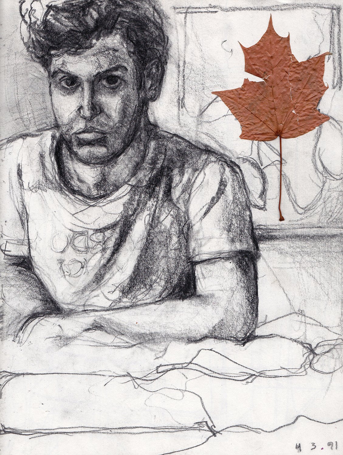 2 - self with real maple leaf.jpg