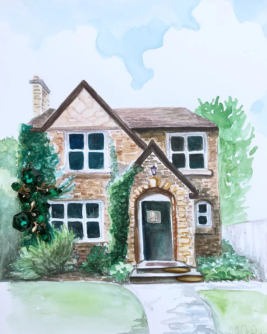 Custom Home Watercolor