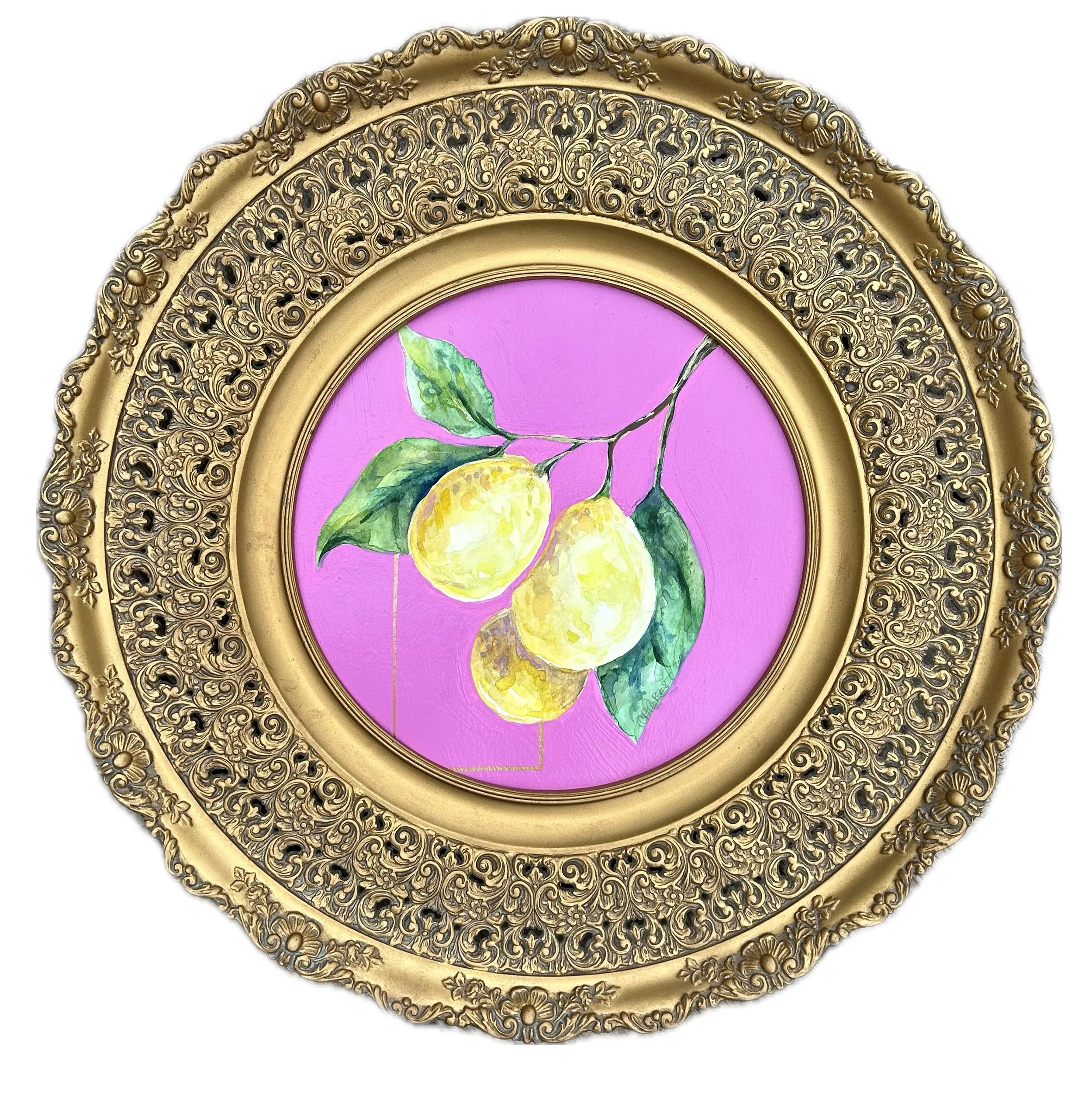 Lemons On Pink