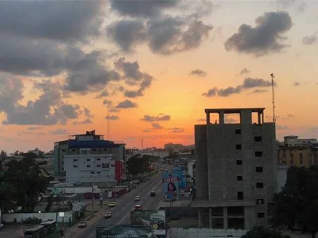 Sunset in Monrovia, Liberia