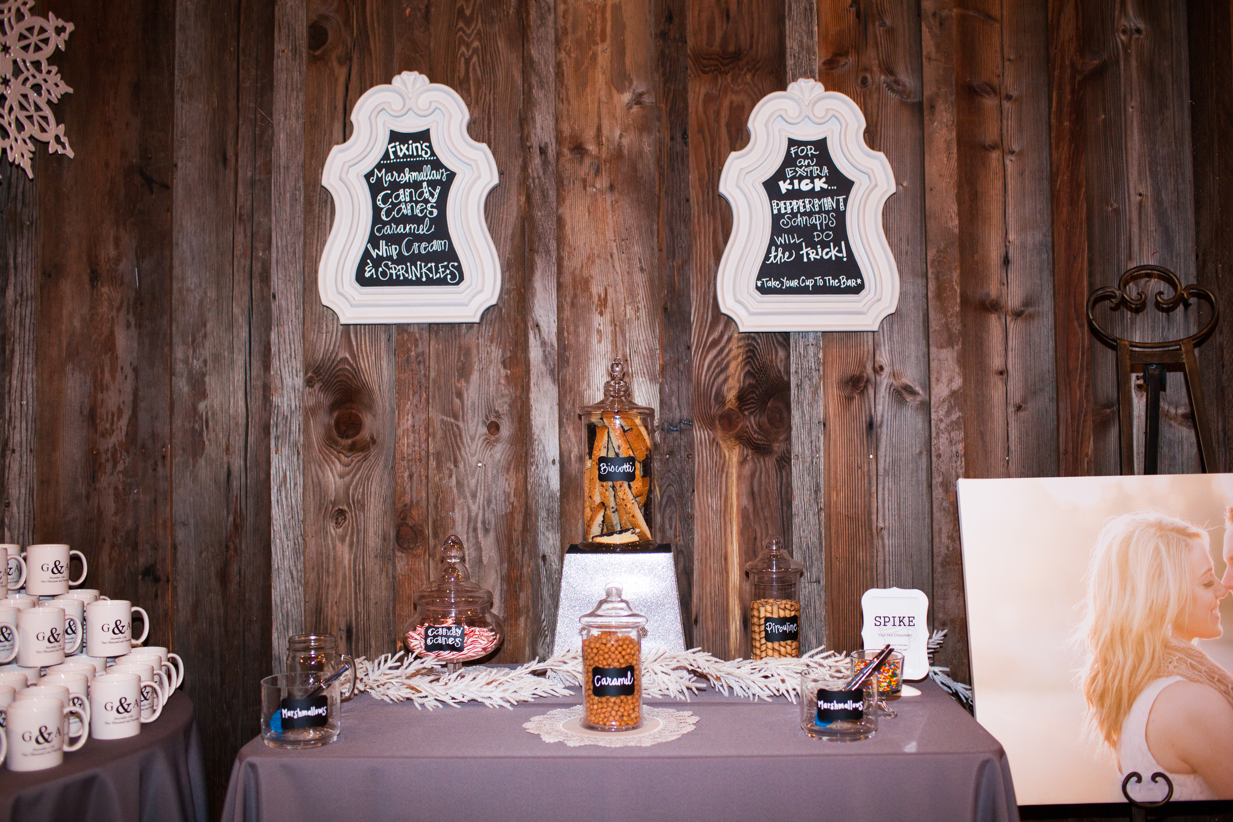 Hot Chocolate Bar. Photo by Corliss Photography