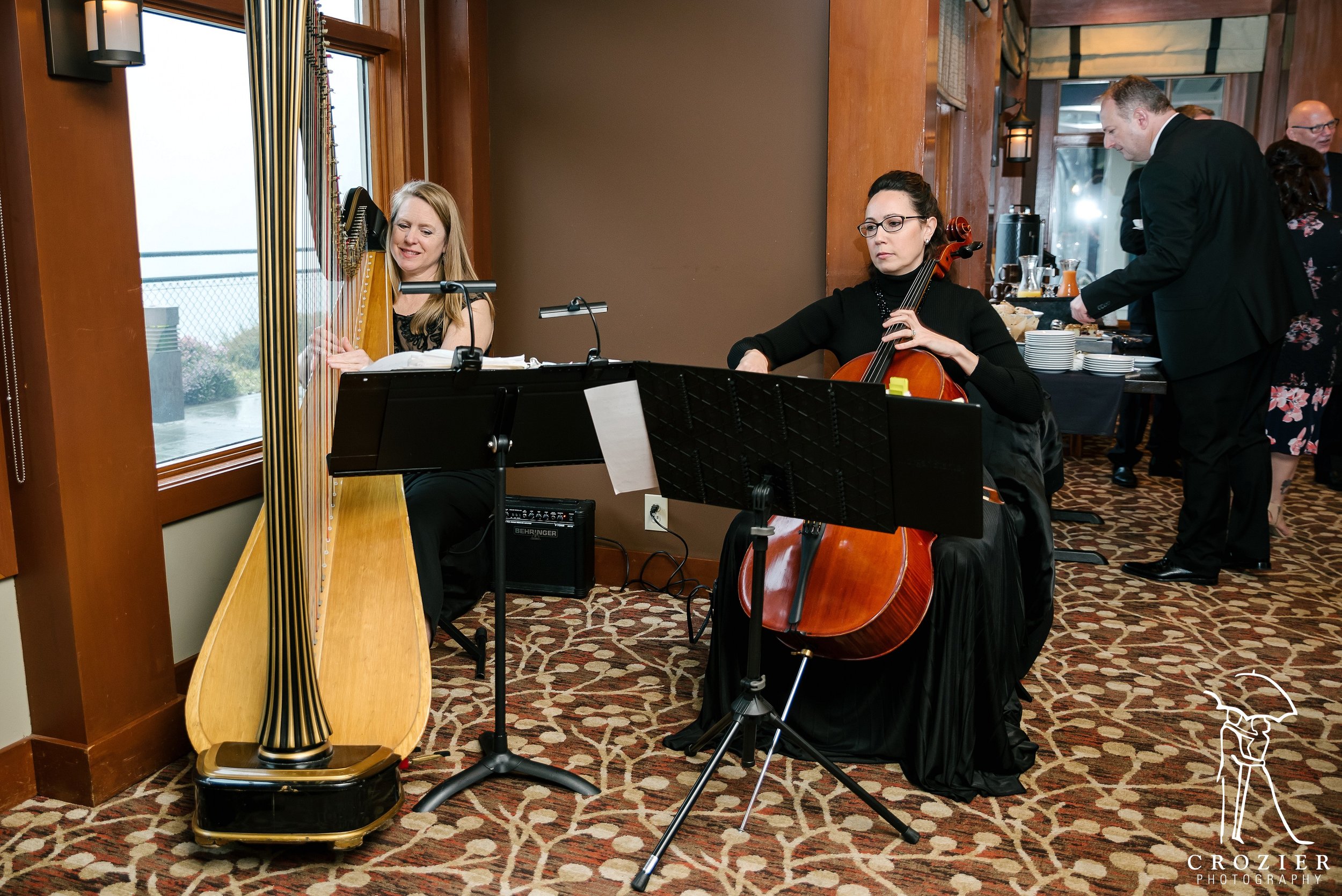 Harpist Susan W. Haas and Cellist Nichole Williams. Photo by Crozier Photography