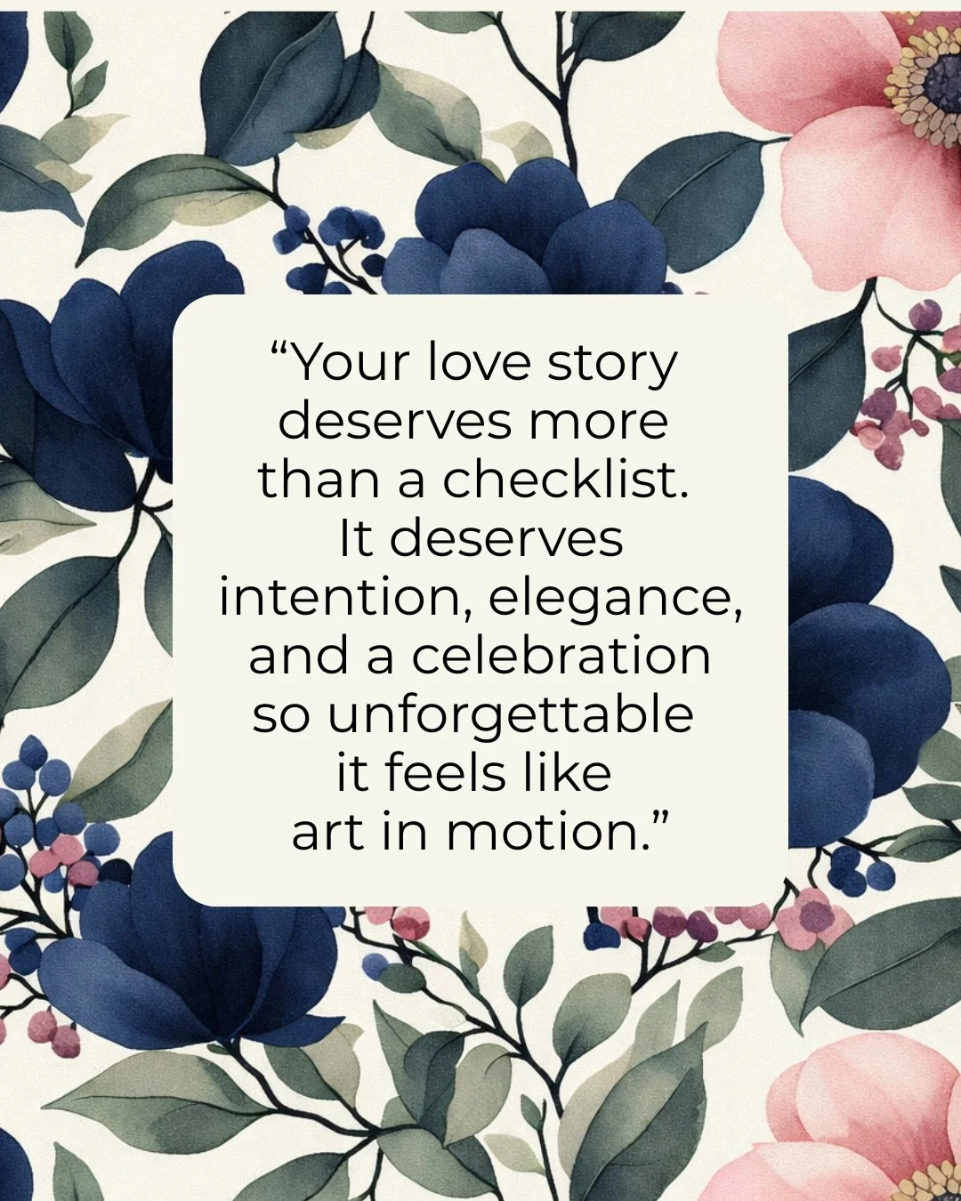 Beautiful is common.
Intentional is unforgettable.

At Elegant Affairs, we design weddings that feel like art in motion. Every detail curated. Every moment elevated. Every experience unforgettable.

For couples who want more than a wedding.
They want