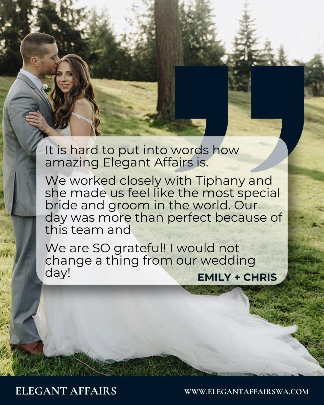 STOP SCROLLING&hellip; because this is exactly what working with the right wedding planner feels like.

&ldquo;It is hard to put into words how amazing Elegant Affairs is&hellip;&rdquo; and honestly? That says everything.

Emily + Chris trusted our t