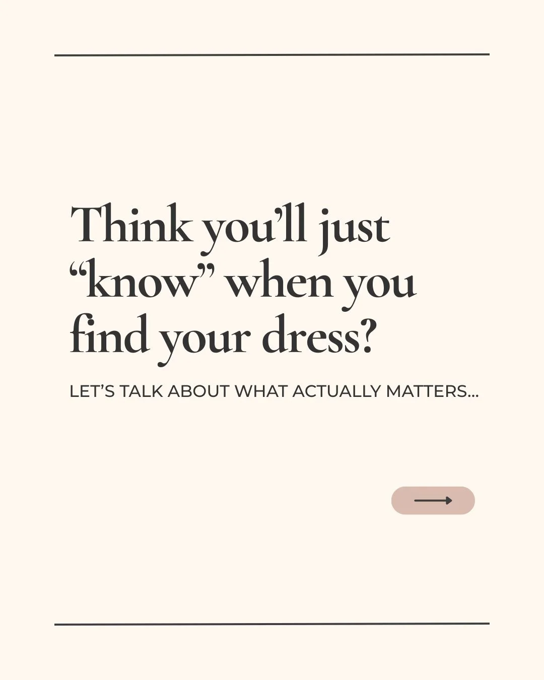 Are you choosing a wedding dress you truly love&hellip; or one you feel like you should love? 👀

Before you say yes, you need to see this.

Finding the right wedding dress isn&rsquo;t about trends or opinions. It&rsquo;s about how it fits your visio