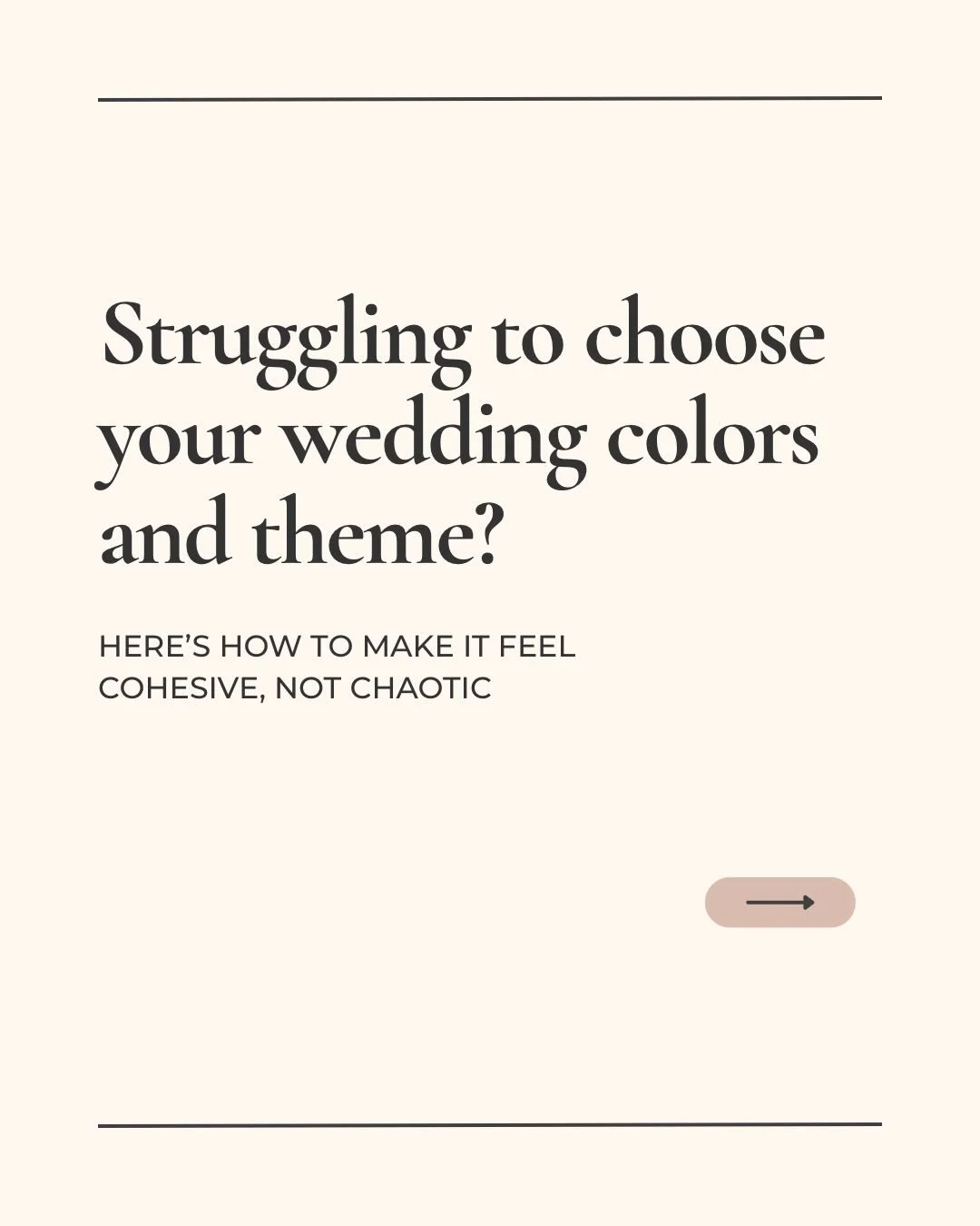 Struggling to choose your wedding colors or feeling overwhelmed by all the &ldquo;themes&rdquo; out there?

Start here.

Your wedding design isn&rsquo;t about picking random colors that look pretty together. It&rsquo;s about creating a cohesive look 