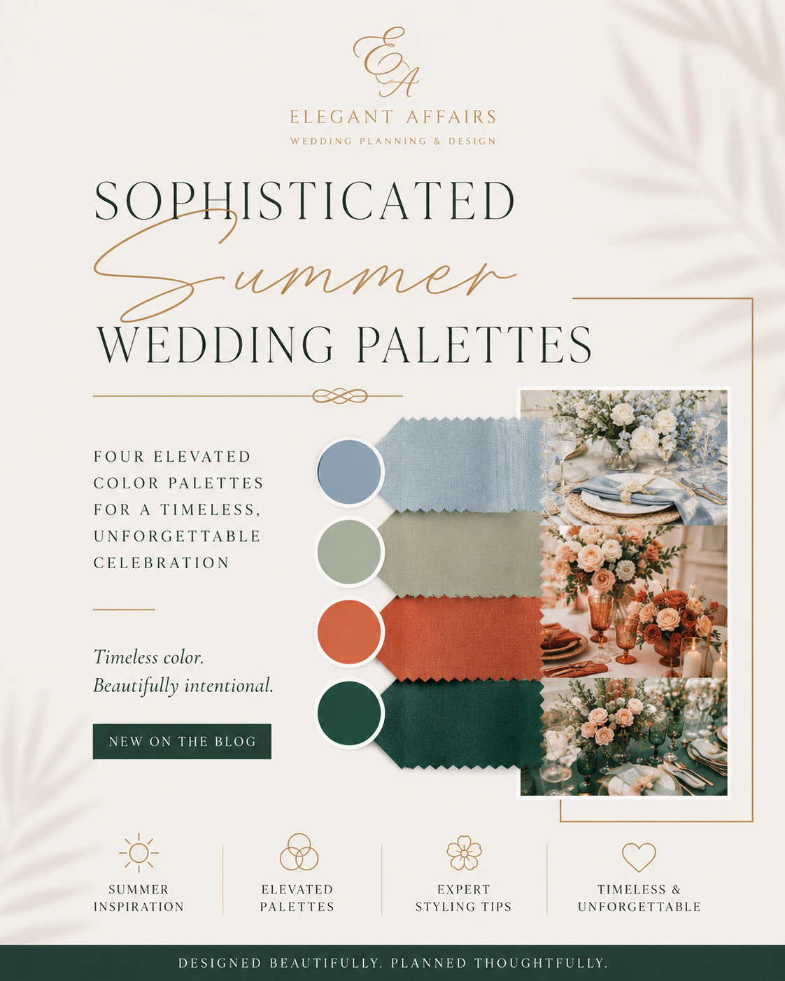 Best Summer Wedding Color Palettes for an Elevated Look