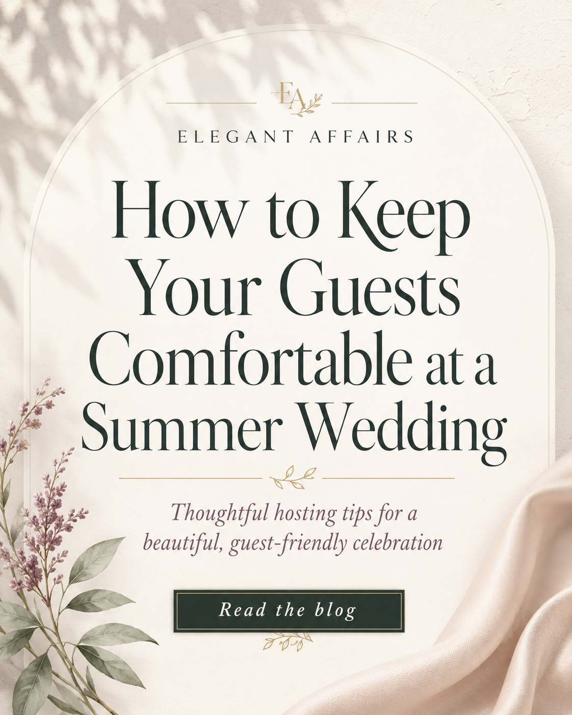 How to Keep your Guests Comfortable at a Summer Wedding