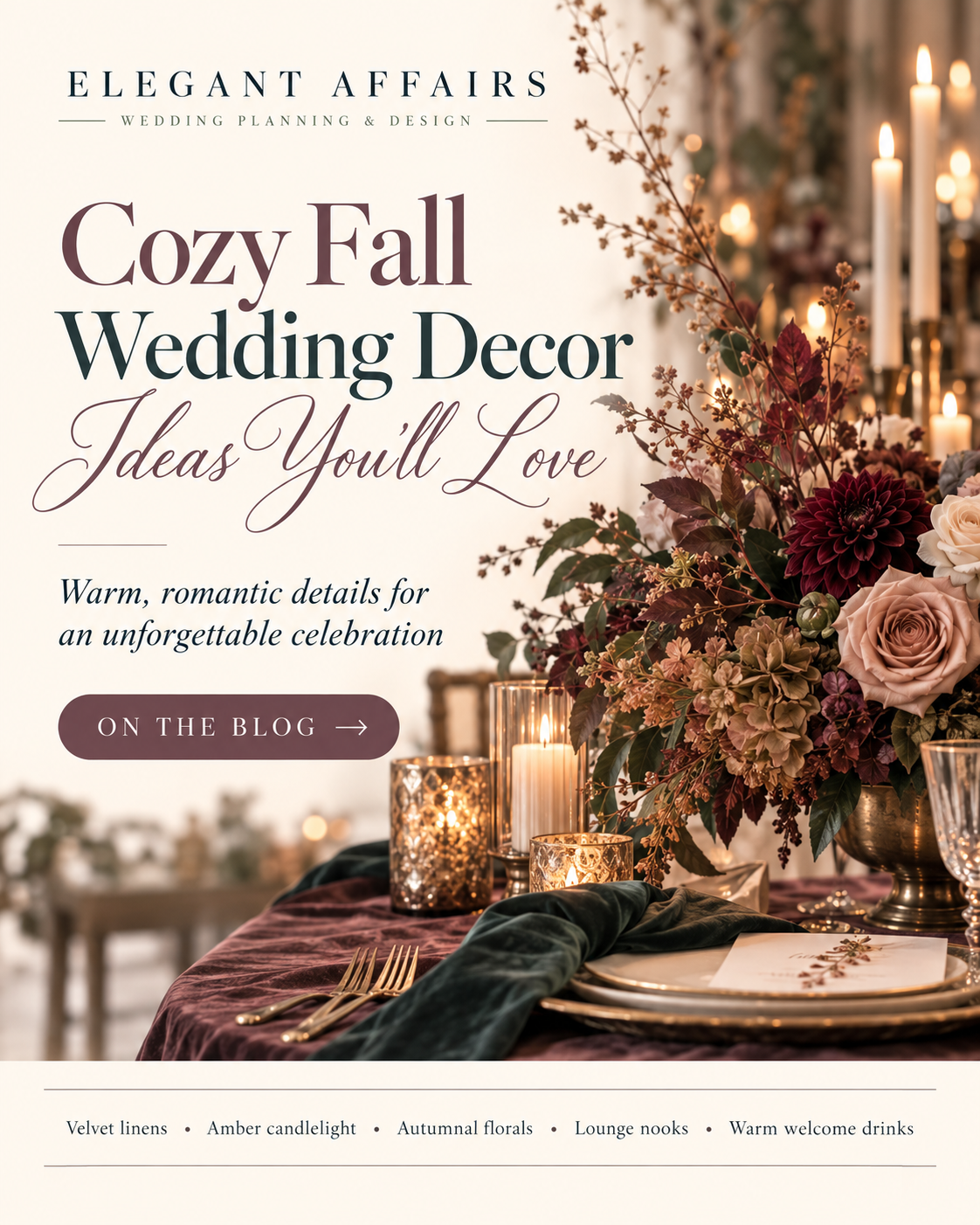 Cozy Fall Wedding Decor Ideas You'll Love