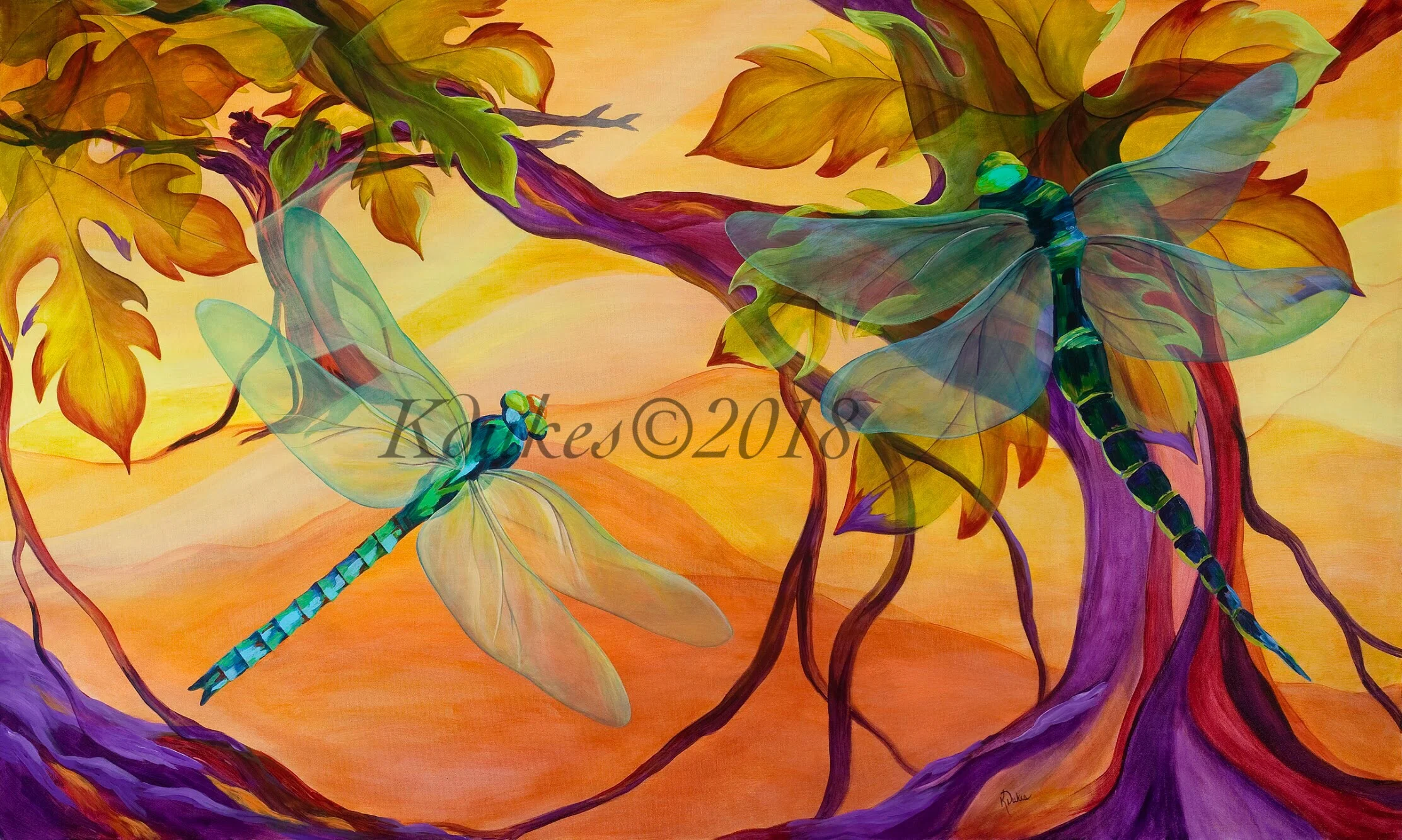 Morning Flight 36x72