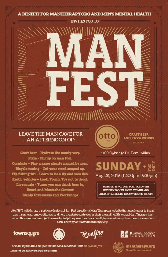 Look for this ruggedly handsome poster all over town and make sure you show up to MAN FEST!