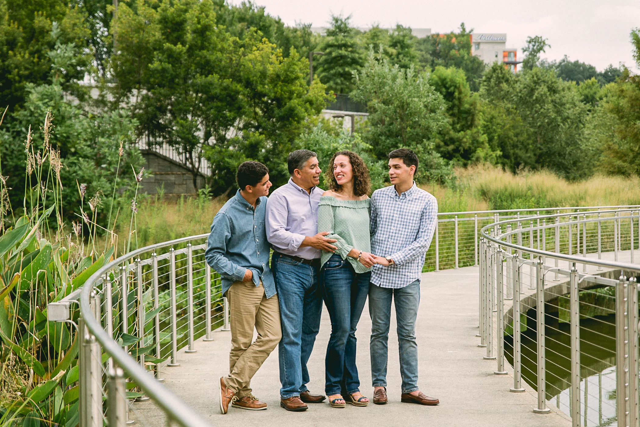 In this second photo, the hair light is soft, and is a very subtle effect that creates just enough separation from the background to help the subjects stand out.