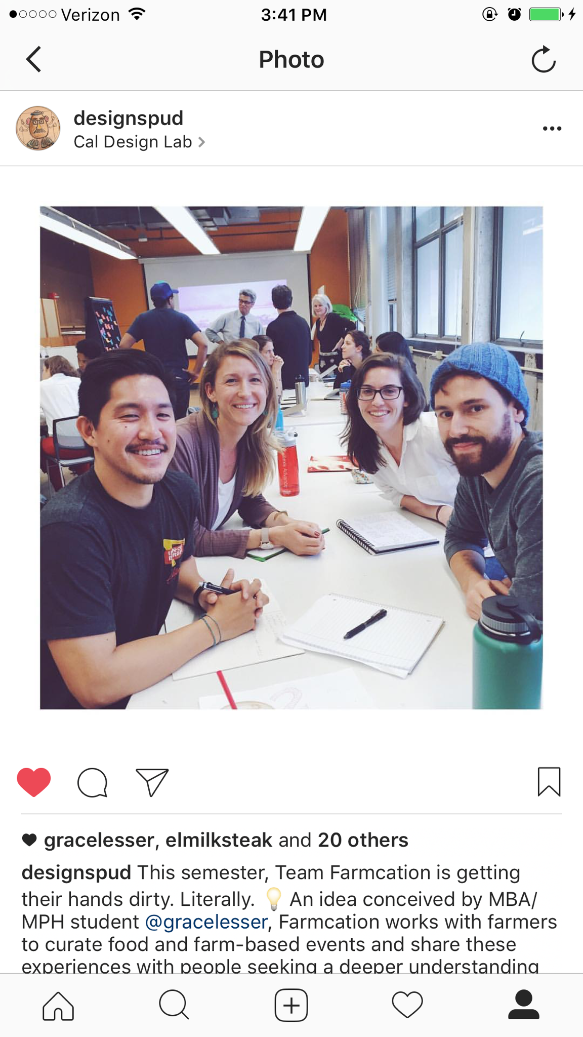 The Team! Photo from Eat.Think.Design Class Instagram Account.