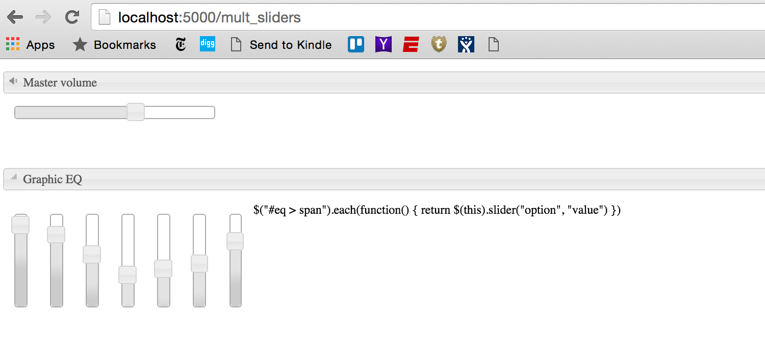 Building the sliders