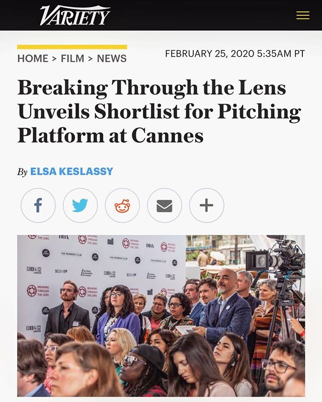 Grateful to have my feature GILLYFISH included among the projects shortlisted for this incredible opportunity! And also to be featured in Variety! Ahhh! 🌱